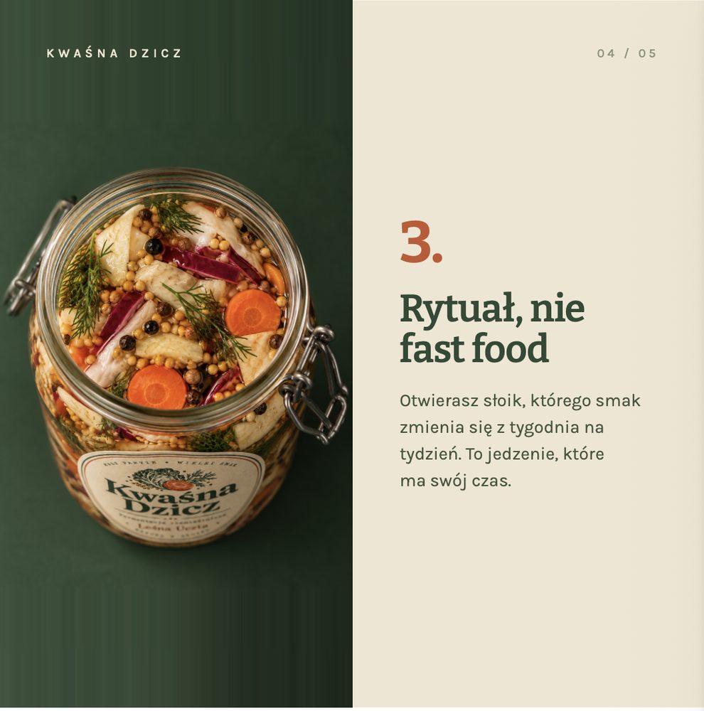 Slajd 4 carouselu: rytuał, nie fast food